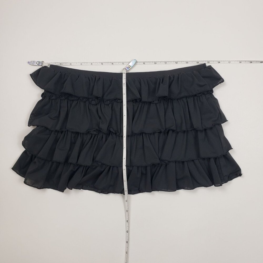 UO x Out From Under Cammy Ruffle Trim Micro Skort Womens Sz Small Tap Shoe Black - Picture 6 of 16